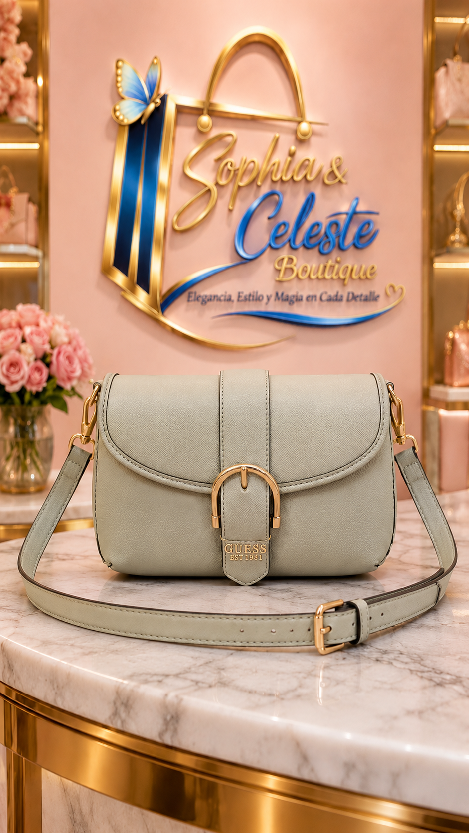 Guess Luxury Cross Body Color Sage