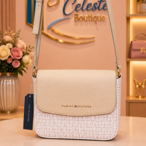 Tommy Hilfiger Large Cross Body Color Cream