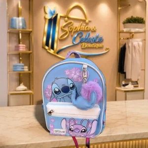 Disney Stitch Book Bag color Baby Blue