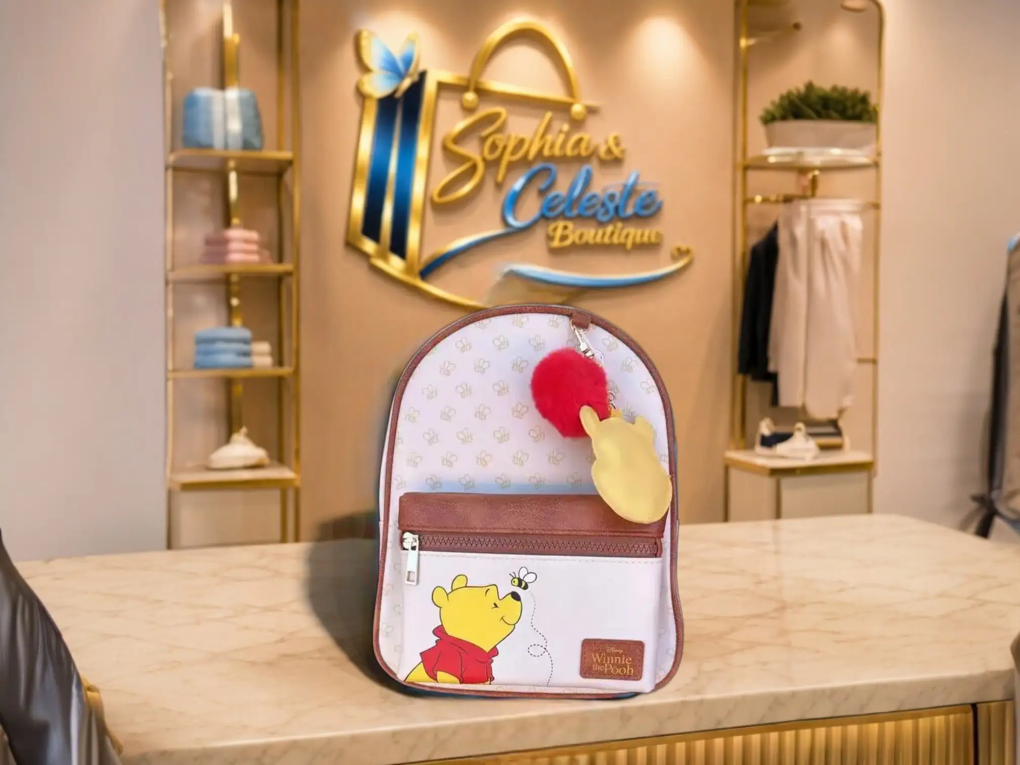 Disney Winnie Pooh Book Bag Color Beige Brown