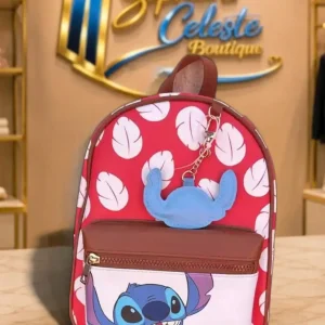 Disney Stitch Book Bag Color Red White