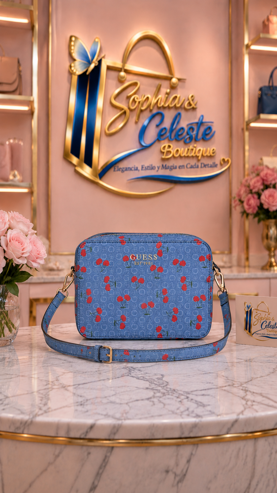 Guess Cross Body Color Denim Blue