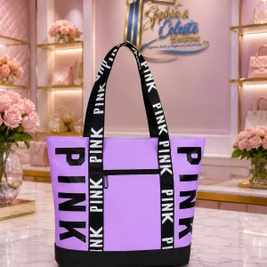 Victoria Secret MOPERIL Travel Tote Bag Color Purple Graffiti
