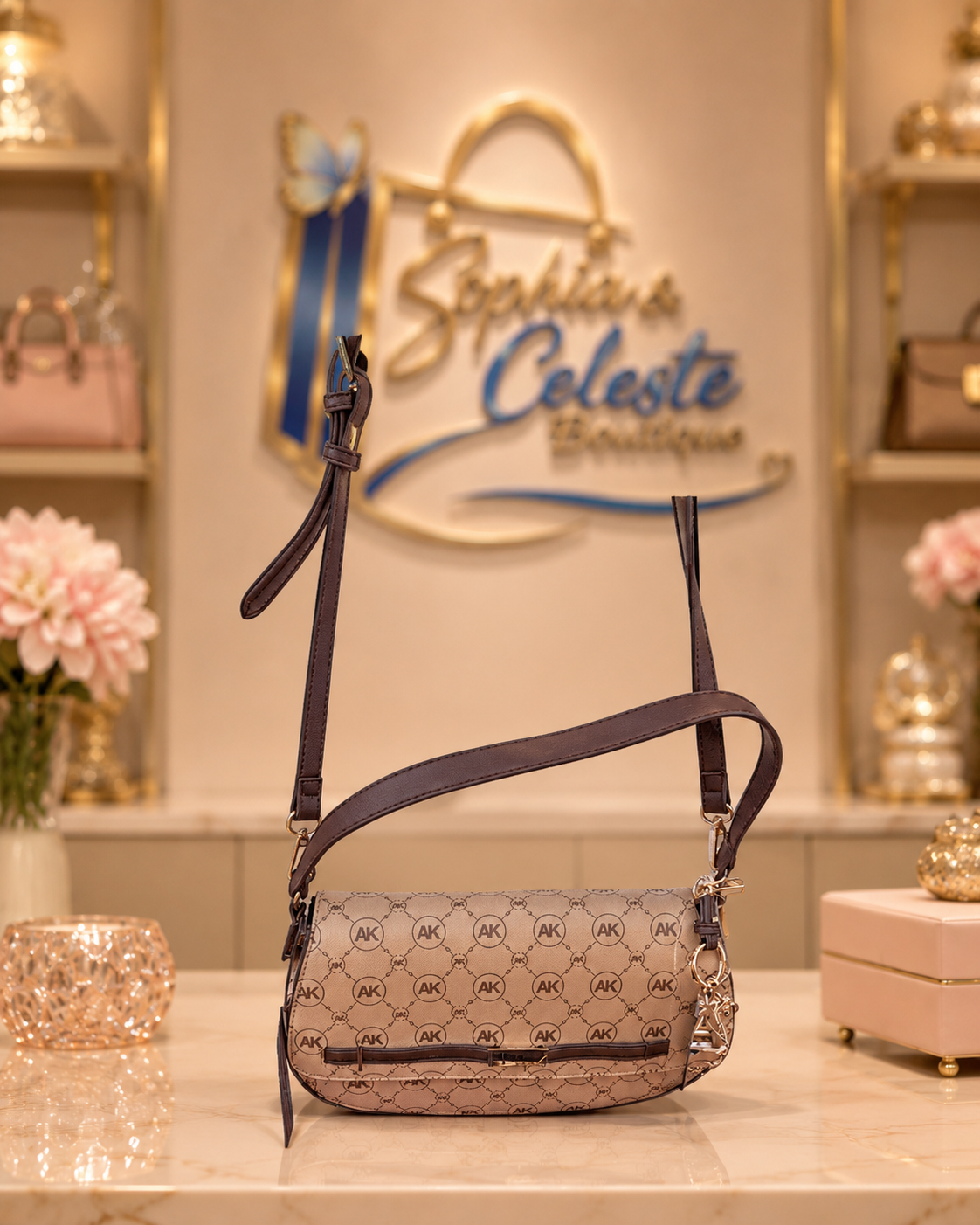 Anne Klein Luxury Cross Body Color Espresso