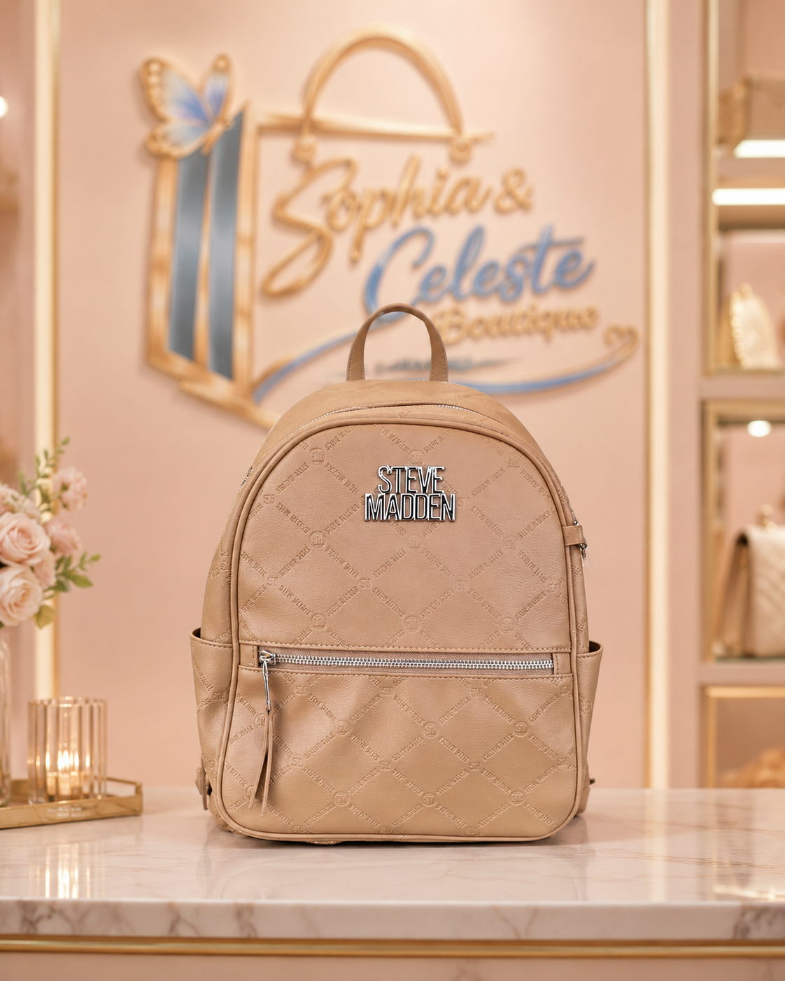 Steve Madden Luxury Book Bag Color Op Latte