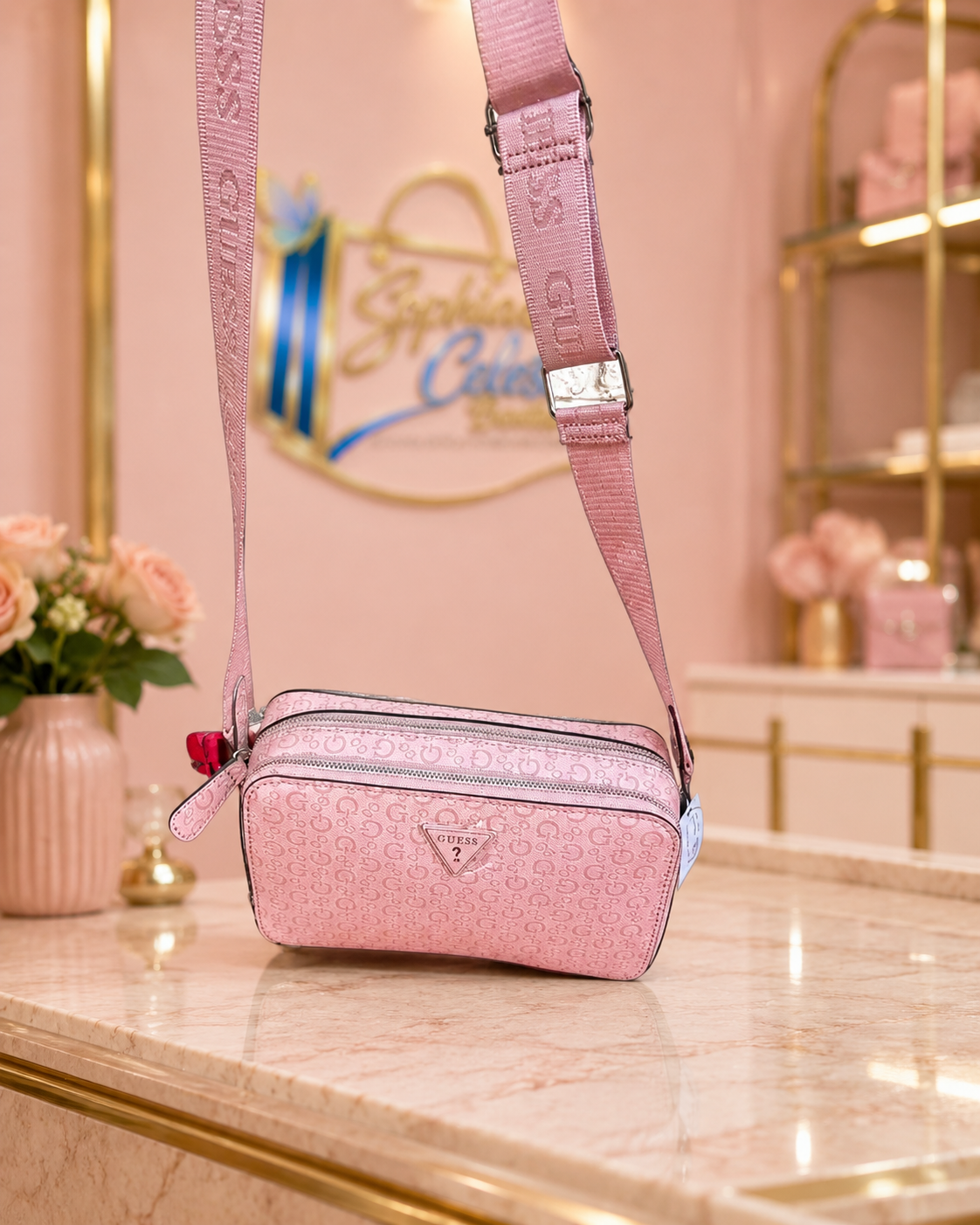 Guess Luxury Cross Body Color Rose Gold