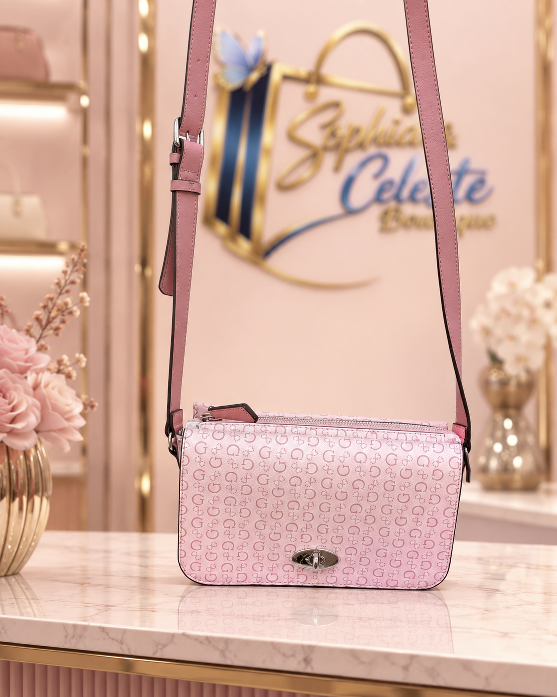 Guess Luxury Cross Body Color Light Rose