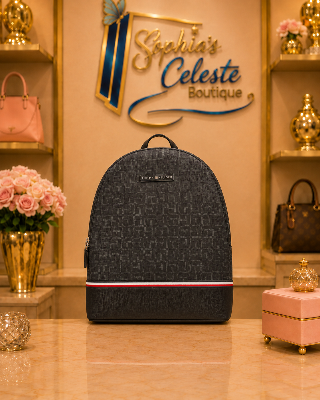 Tommy Hilfiger Book Bag Black Color