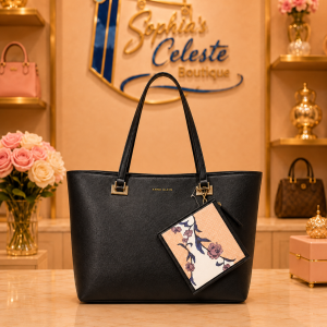 Anne Klein Luxury Bag Large Tote Bag Color Black_Negro