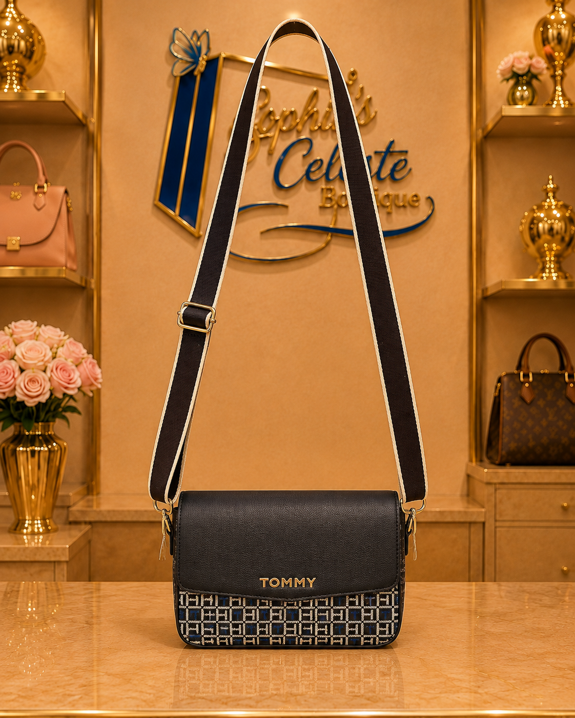 Tommy Hilfiger Luxury Cross Body Navy Blue/Black
