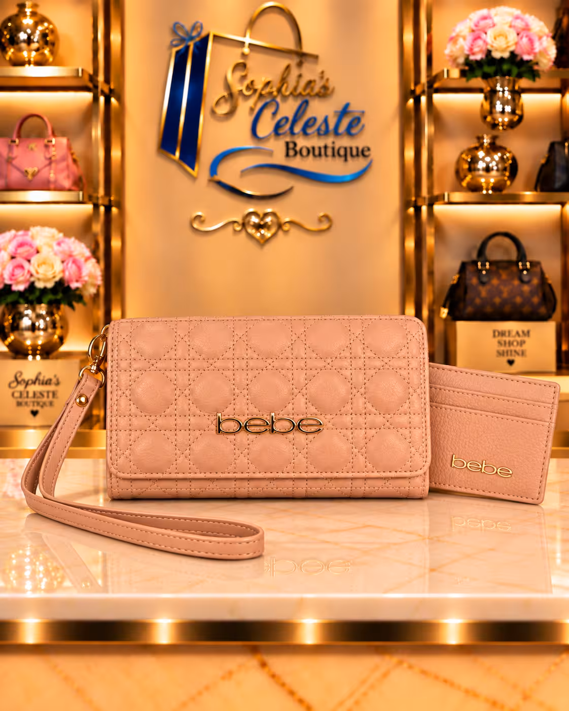 Bebe Tommy Wallet para Damas Color Rosa
