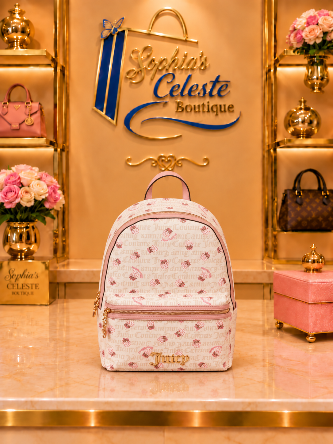 Juicy Couture Taylor Backpack , Color Rose