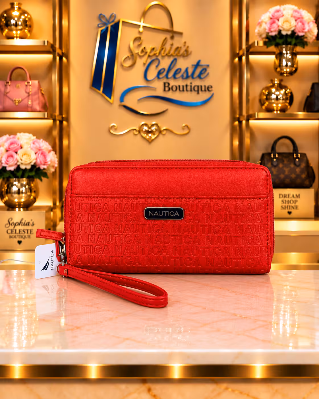 Náutica Wallet para Damas Color Rojo