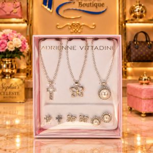 ADRIENNE VITTADINI Sets de Colgantes con 3 sets de Aretes