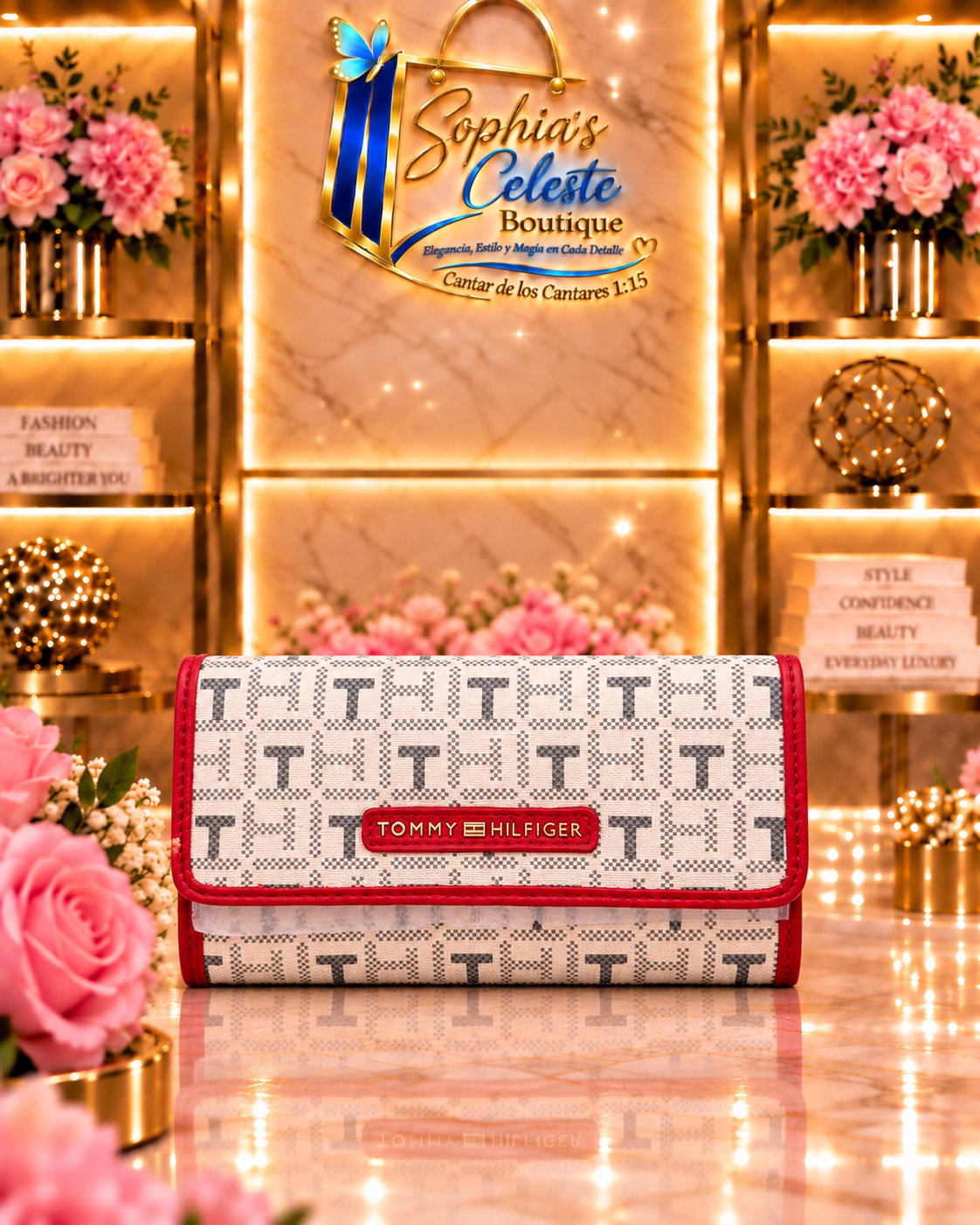 Tommy Hilfiger Wallet para Damas de Broche