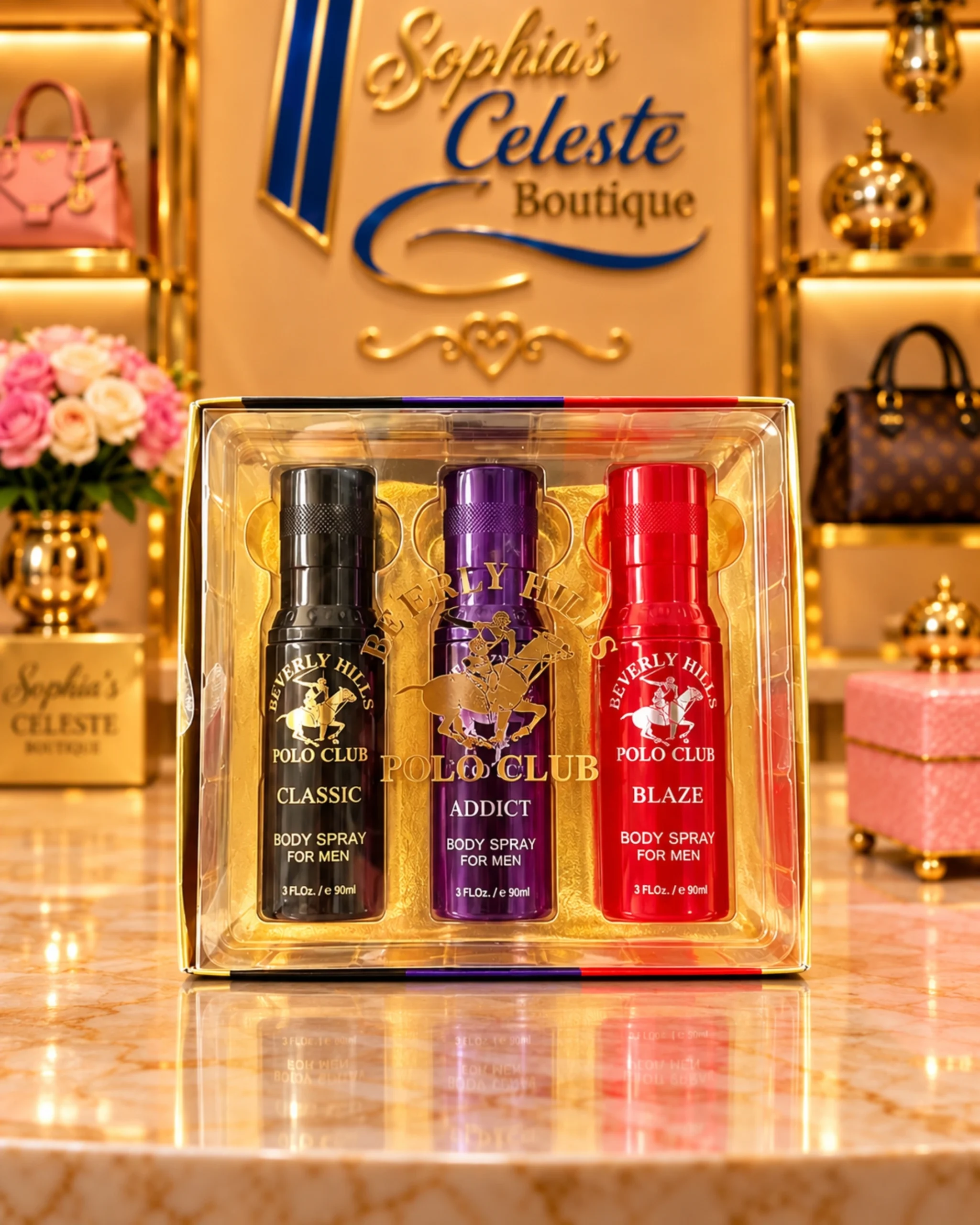 Polo Club Body Spray Caballeros Sets de 3